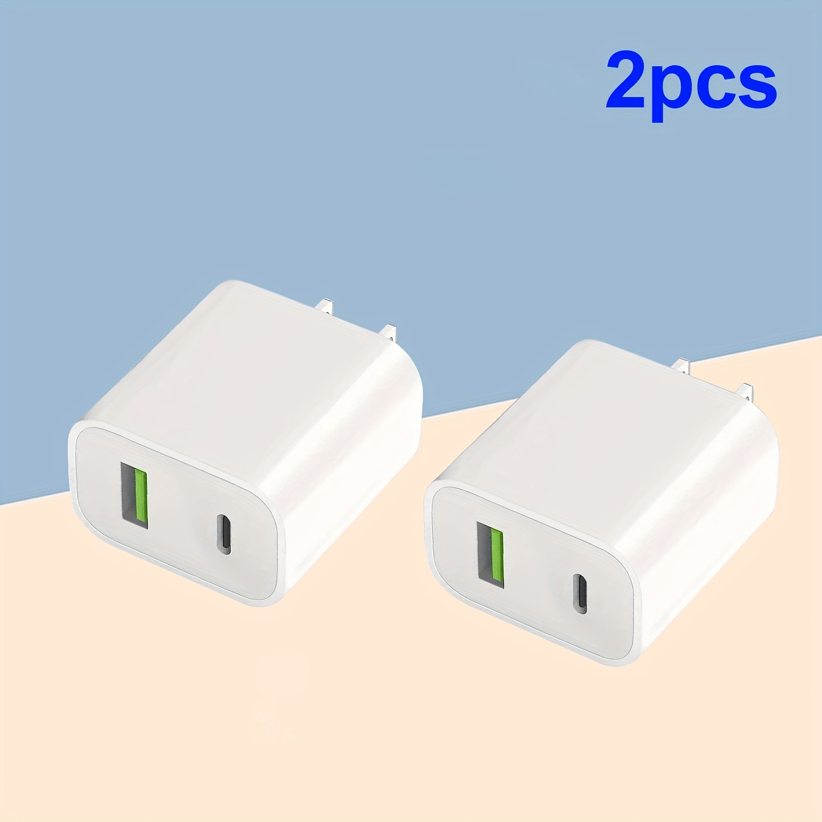 

2pcs Usb C Wall Charger , Dual Port Fast Type C Charging Plug Adapter 20w