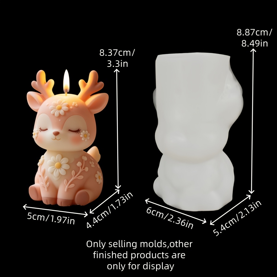 TEMU Molde para velas con pequeña flor de , molde de silicona para velas de aromaterapia, réplica completa de la tecnología de relieve de cuerpo de
