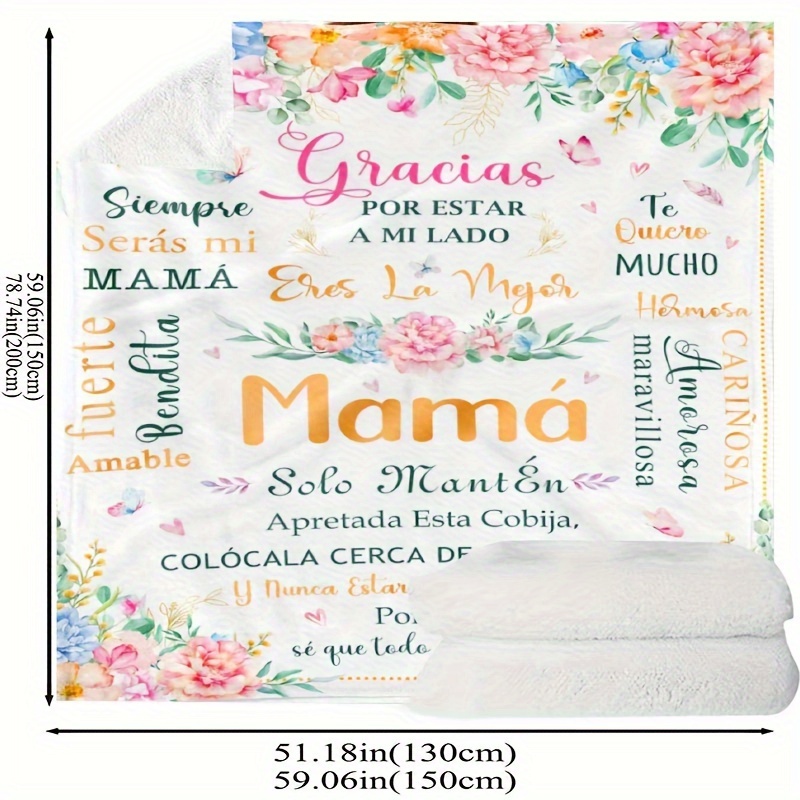 TEMU Manta de Regalo en la Española para - para , - Manta de Franela para Alergias, Uso Versátil
