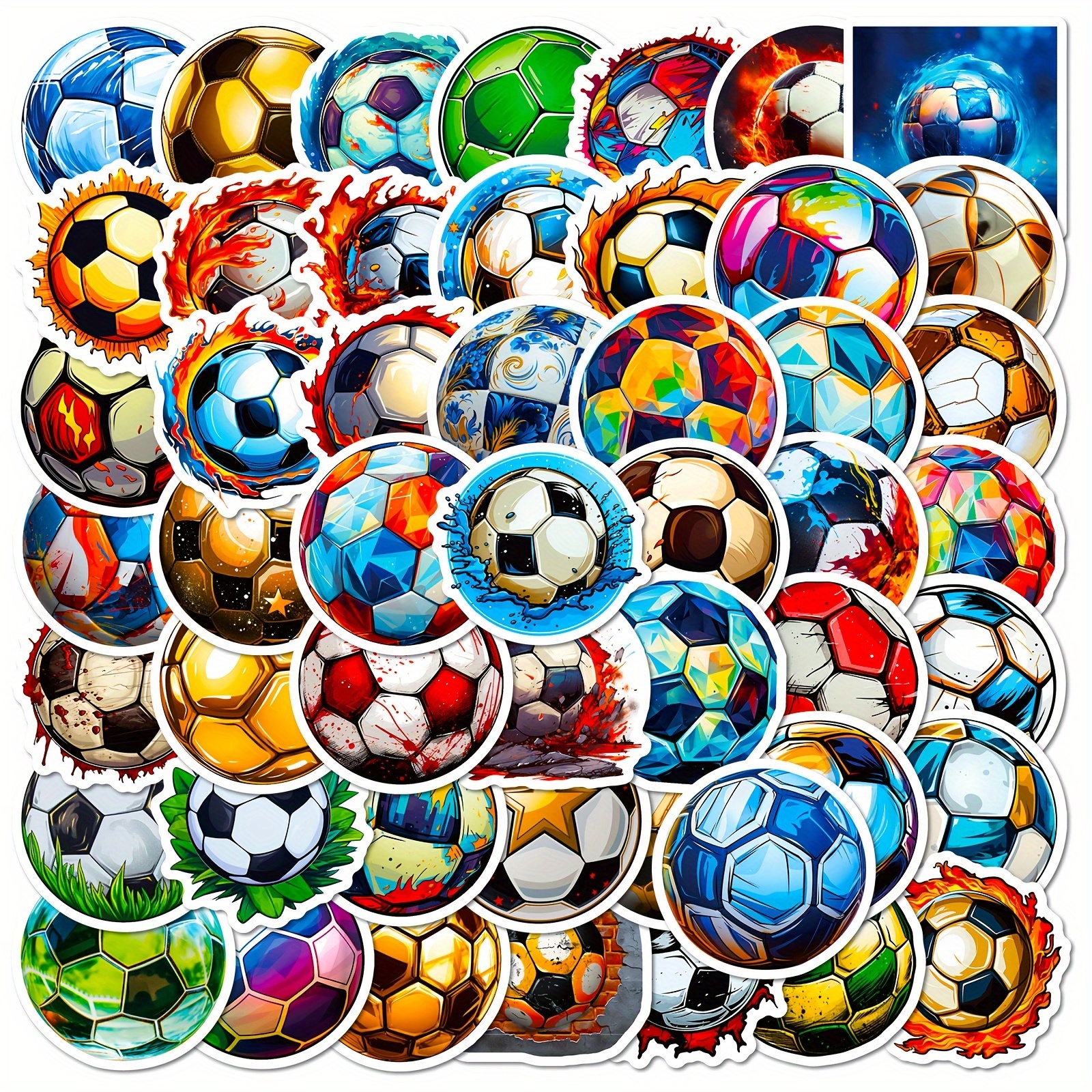 200 PCS World Cup Football Soccer Stickers Soccer Sports Stickers Vinyl  Waterproof Sticker Graffiti Decals Soccer Gifts for Water Bottle Helmets