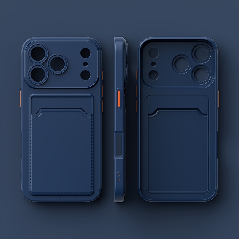 TEMU Étui de téléphone : Étui souple premium en TPU liquide avec poche à fente pour carte, compatible avec iPhone 18 Pro Max 17 Pro Max 17 Pro 17 Air