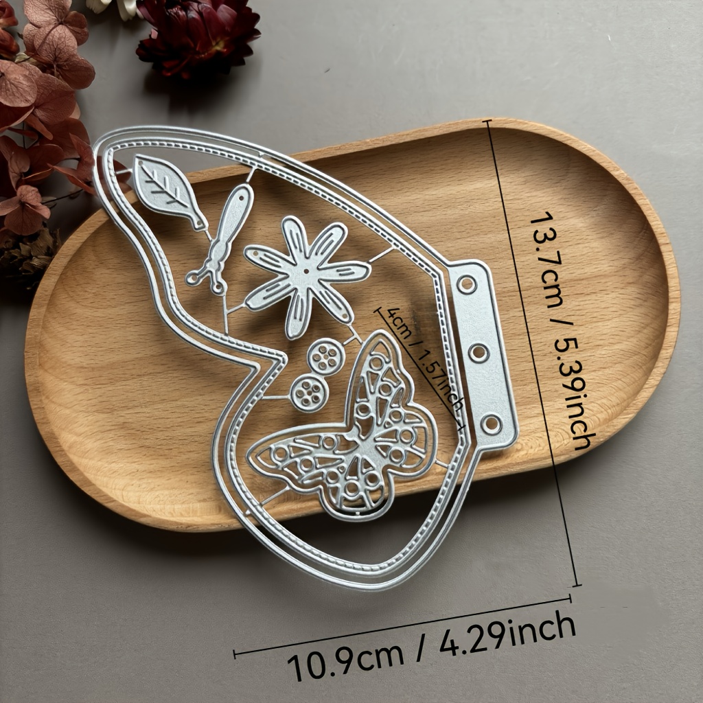 TEMU 1pc Creative Metal Cutting Die, Vintage Design, Suitable For Diy Scrapbooking, Journaling, And Card Decoration—perfect Gift Craft Accessory