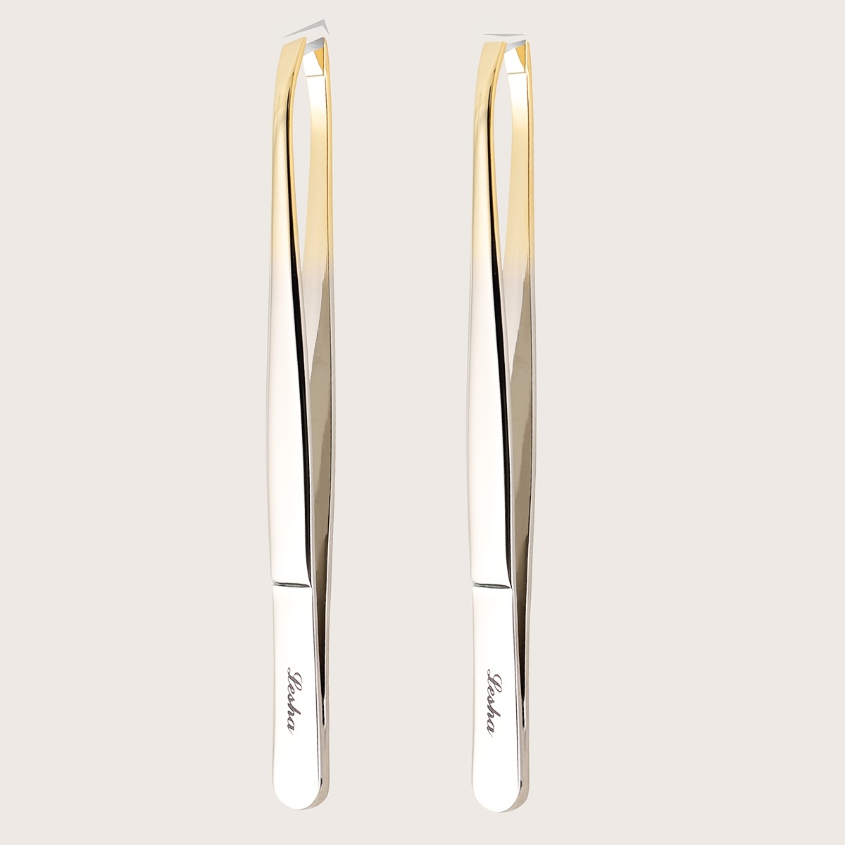 TEMU 1pc/2pcs Pince à épiler professionnelle en acier inoxydable, pointes plates et biseautées respectivement, utilisée pour retirer les sourcils,