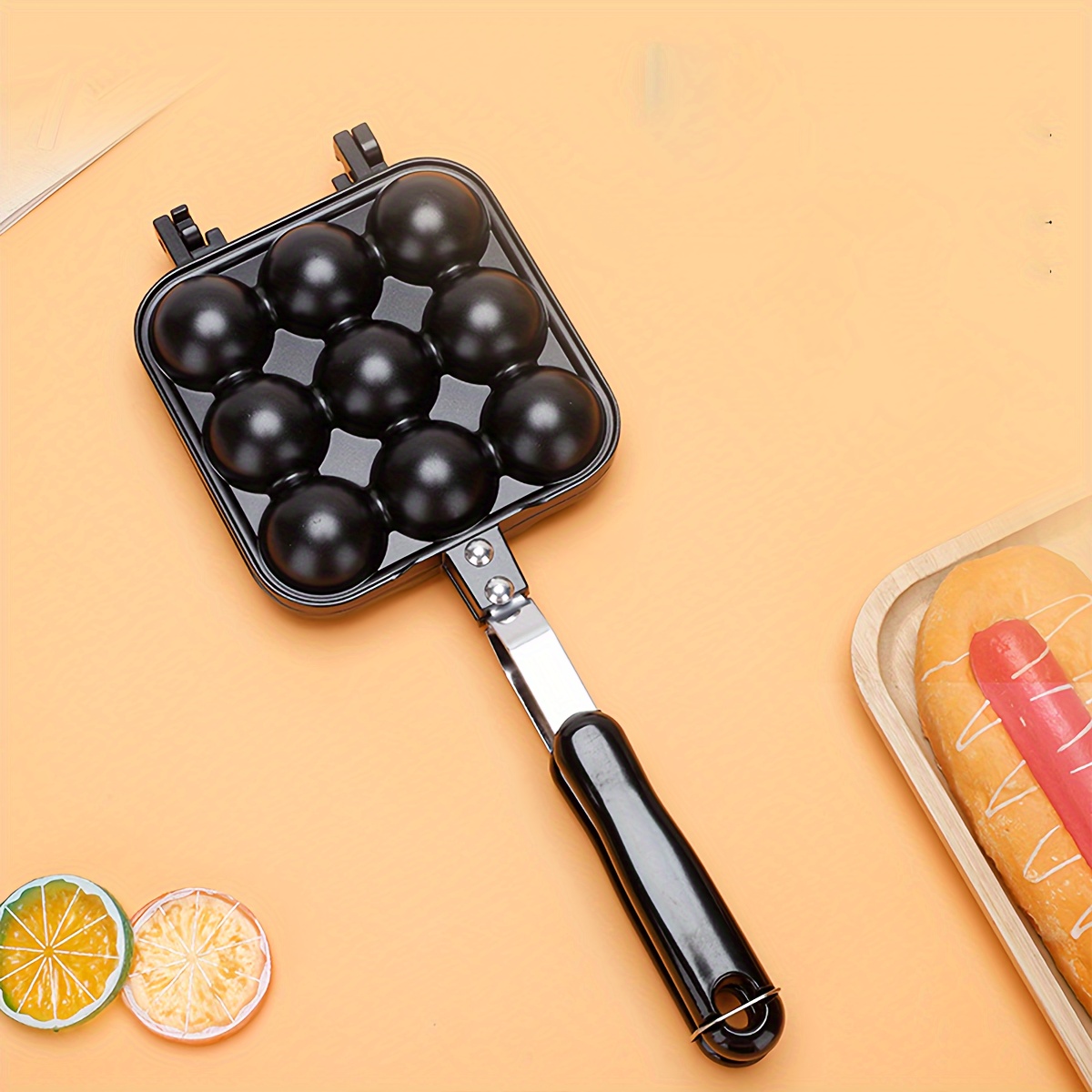 1pc takoyaki pan 5 59 japanese takoyaki maker for octopus ball cake pop ebelskiver aebleskiver baking tools kitchen gadgets kitchen accessories details 1