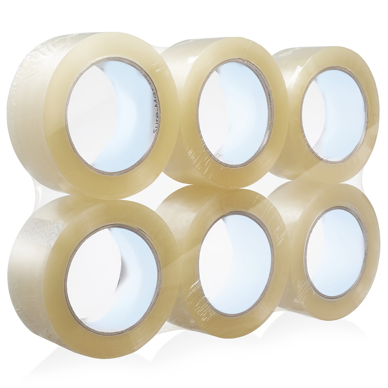 TEMU 6/12 Rolls Heavy Duty Clear Packing Tape 2 Inch - 55/110 Yd Strong Adhesive Transparent , Tear-resistant & Durable For Moving, Packaging,