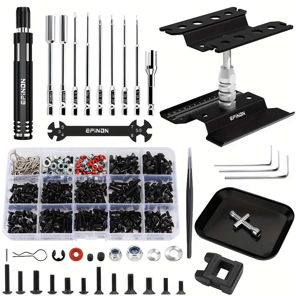 

Rc Car Stand Tool Set 360- And 520pcs Kit And Rc Screwdrivers And /8 1/10 1/12 1/16 1/18 Rc Car Christmas Gifts