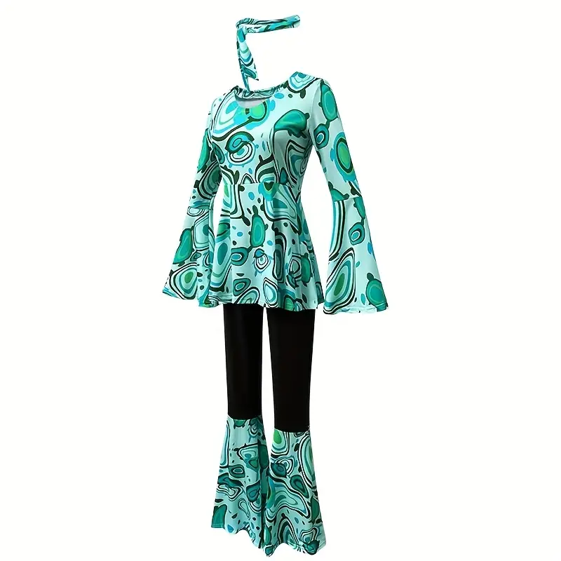 Costume de hippie pour femme - Robe des années 60 et 70 - Vêtements Costume de hippie pour femme - Robe des années 60 et 70 - Vêtements