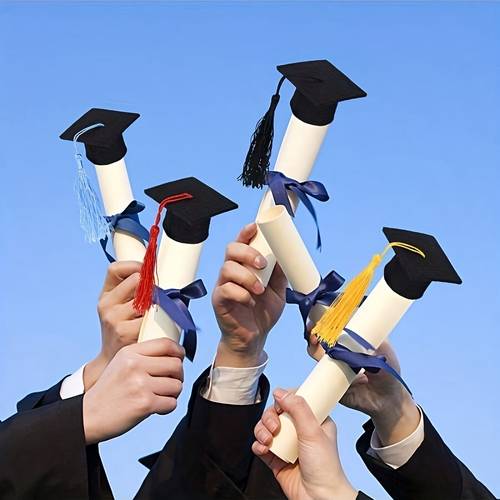 6 12 miniature cap doctoral hats with tassel bottle stopper decorations felt wine bottle toppers mini graduation caps for graduation party decorations