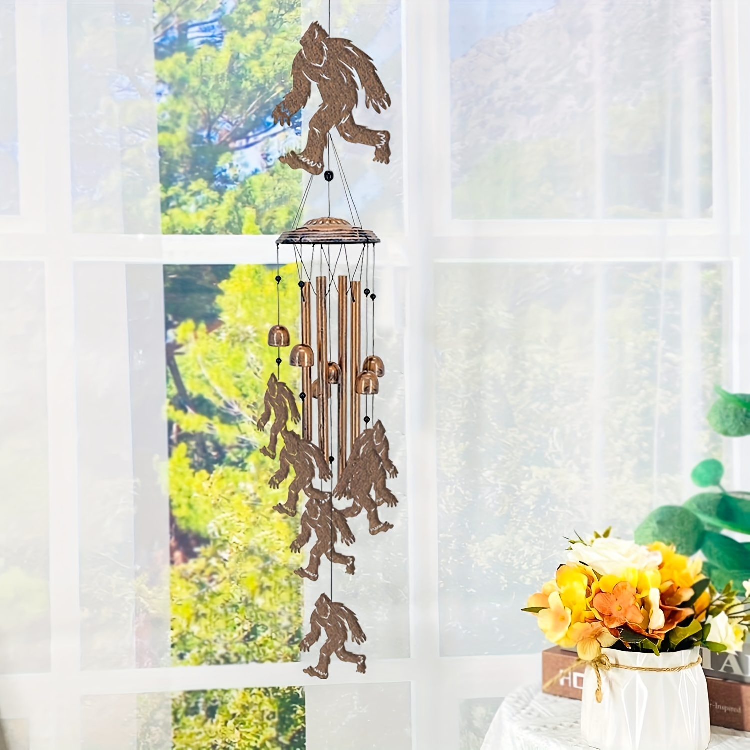 soothing melody metal wind chimes outdoor sasquatch decor - Temu