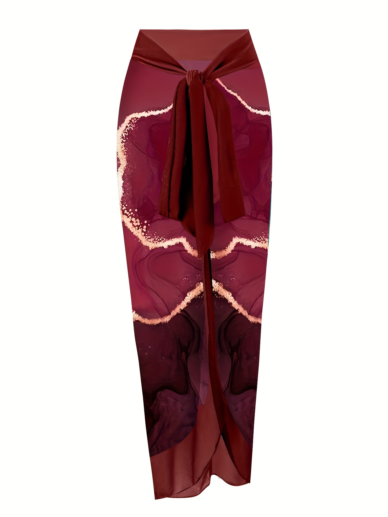 Plus Size Retro Tankini Set Women's Plus Marble Print Tie - Temu