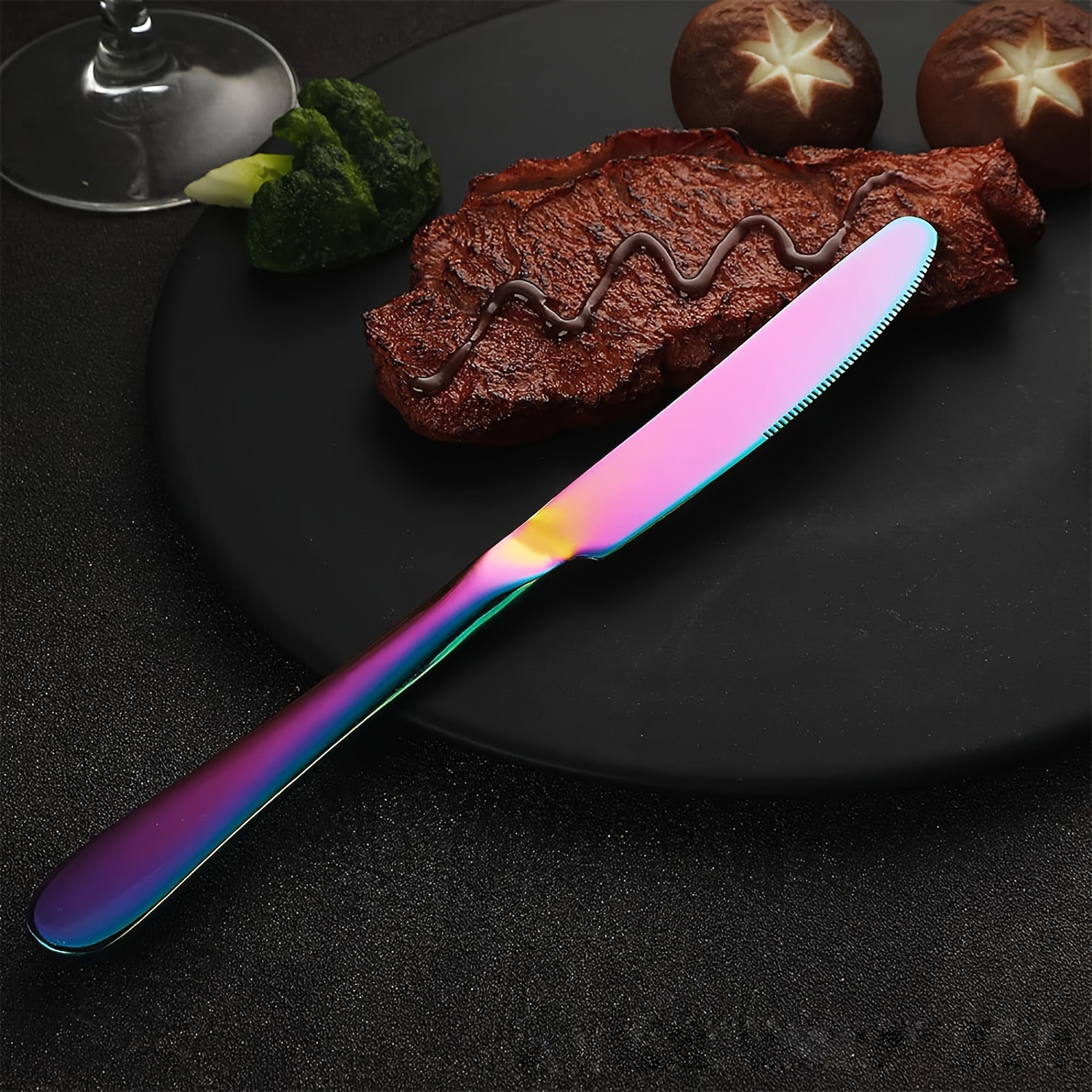 rainbow 60 30pcs stainless steel cutlery set for 12 people   polished flatware set dishwasher safe   dinner knives 12 dinner spoons 12 dinner forks 12 dessert spoons 12 dessert forks 12 ideal for homes restaurants and parties Product details 6