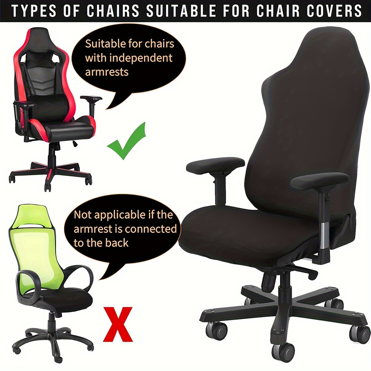 Armrest Covers Seat Back Covers For Chairs Office Chair Cover With