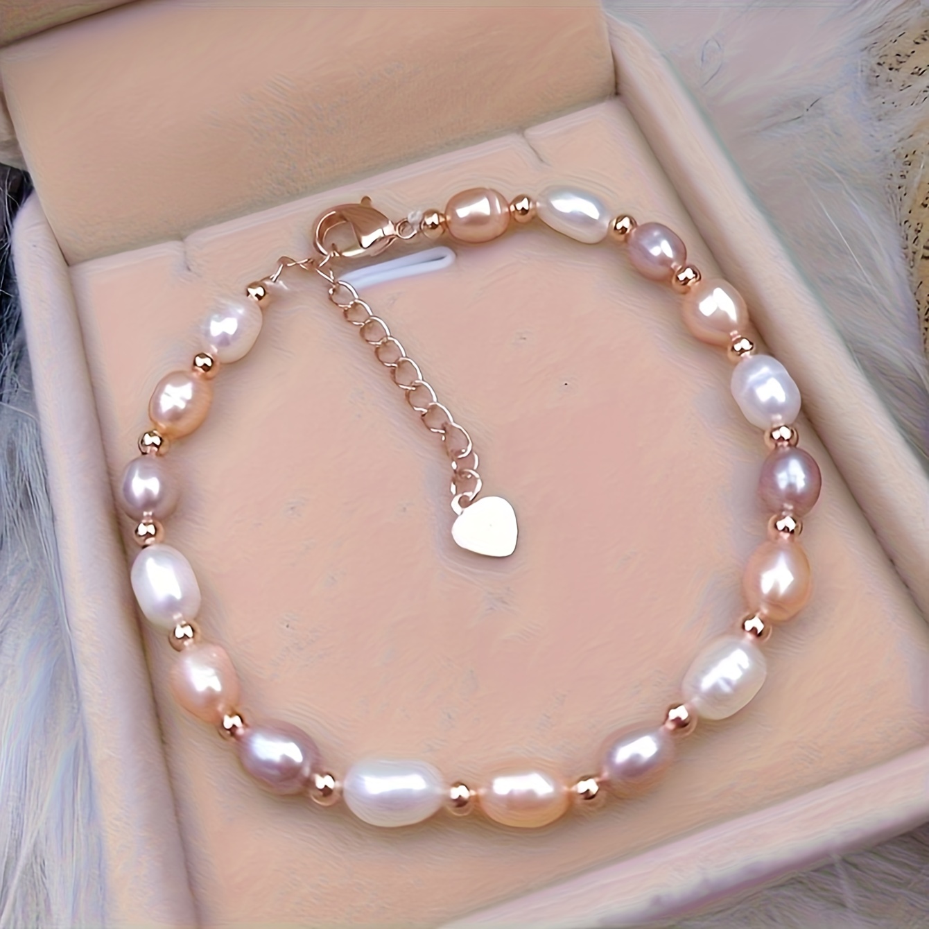 TEMU [new] 1pc, Colored Bead Bracelet, High-quality Jewelry, Upgraded Versatile Bracelet, Premium Decorative Bracelet, Suitable For Daily Wear,