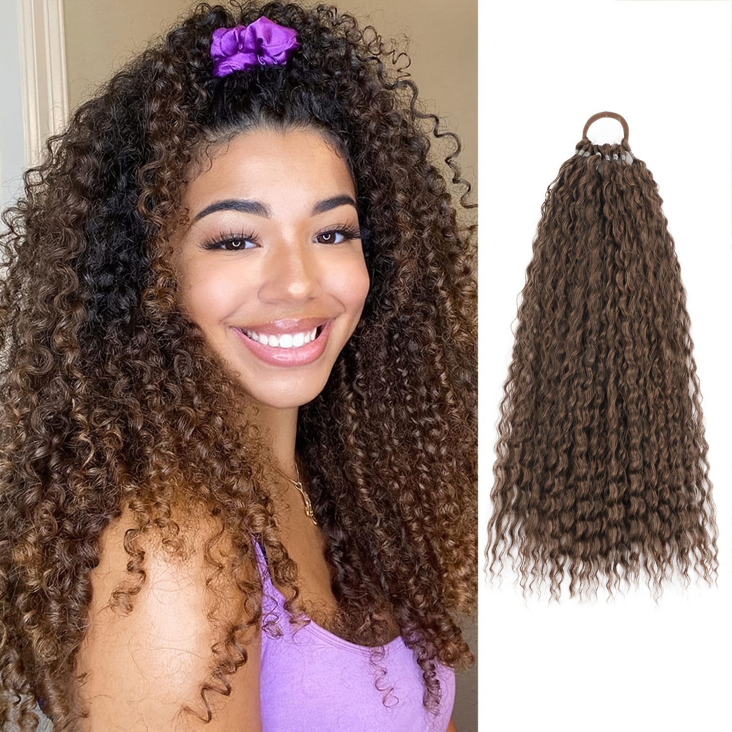 elegant synthetic ponytail extension women low Temu