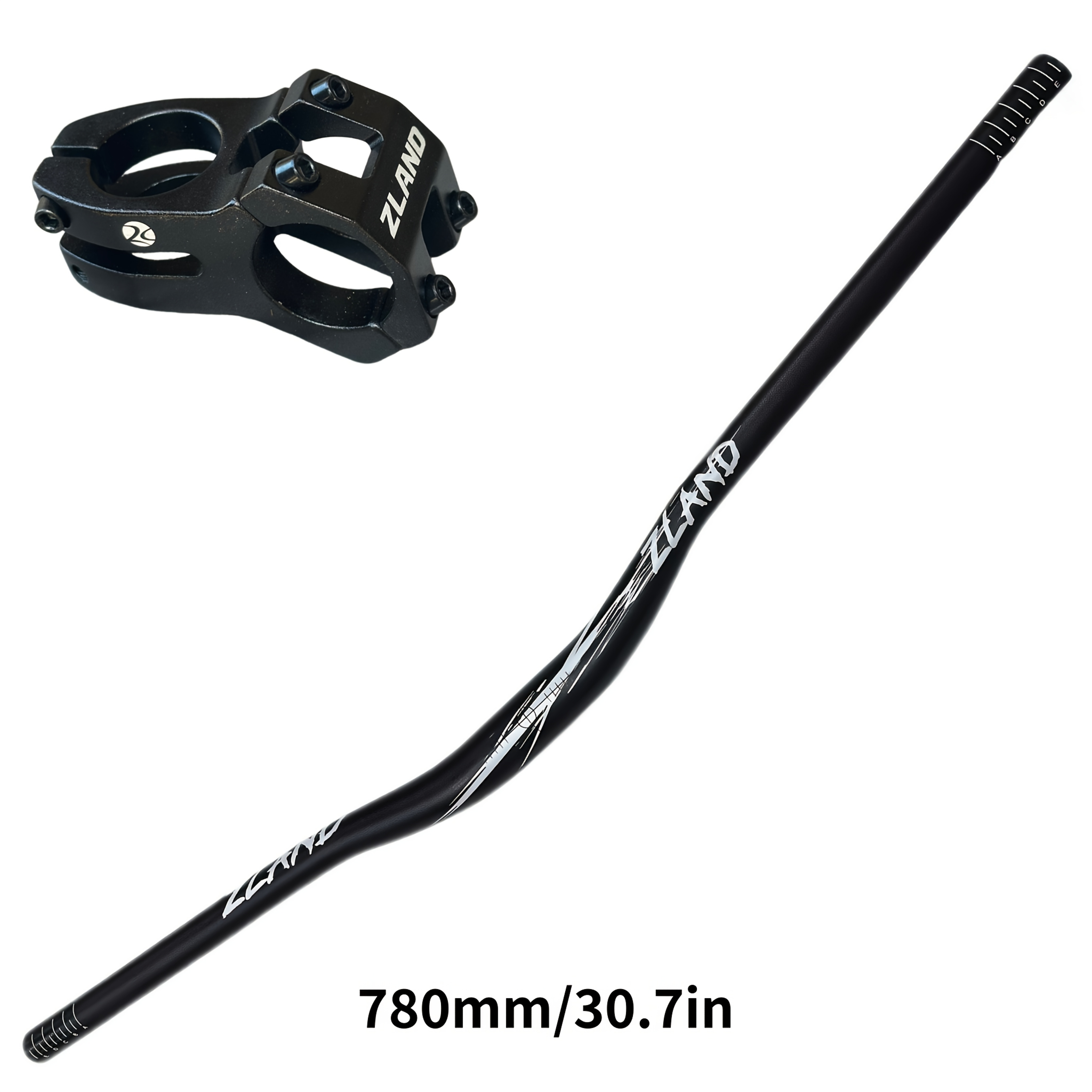 TEMU Juego de Manillar y Mango de Bicicleta, Manillar de 25 mm para Bicicletas de Montaña, 720 mm/780 mm, Manillar para Bicicletas de Descenso y
