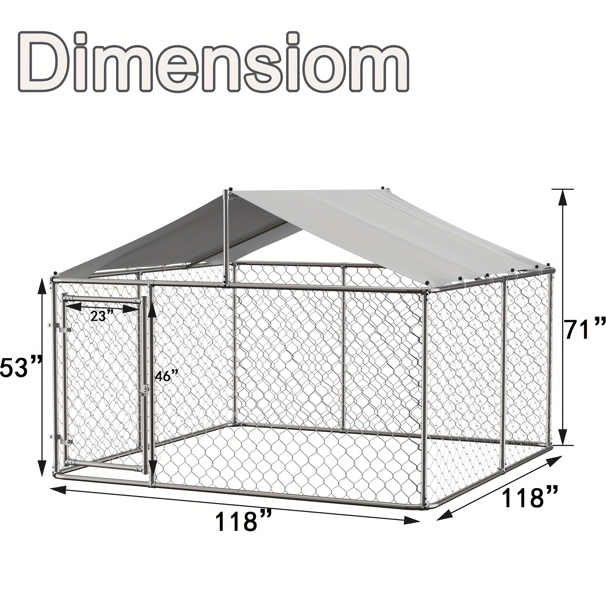 TEMU Outdoor Dog Kennel Large Heavy Duty Shade Dog Pen Playpen Pet Enclosure Easter