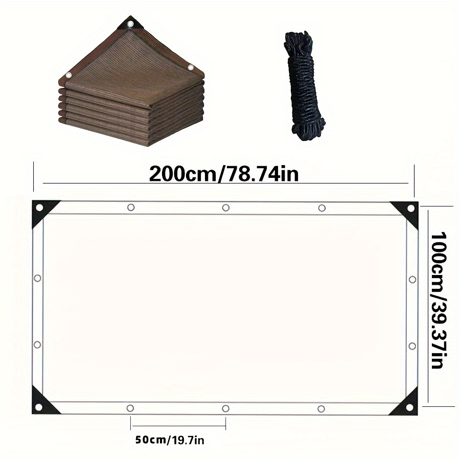 Image of 1pc Fence Privacy Screen, Windscreen Fence Cover With Grommets, Sun Shade Netting Mesh Cloth, Uv Protection Shade Mesh For Outdoor, Balcony, Railing, Backyard, Patio