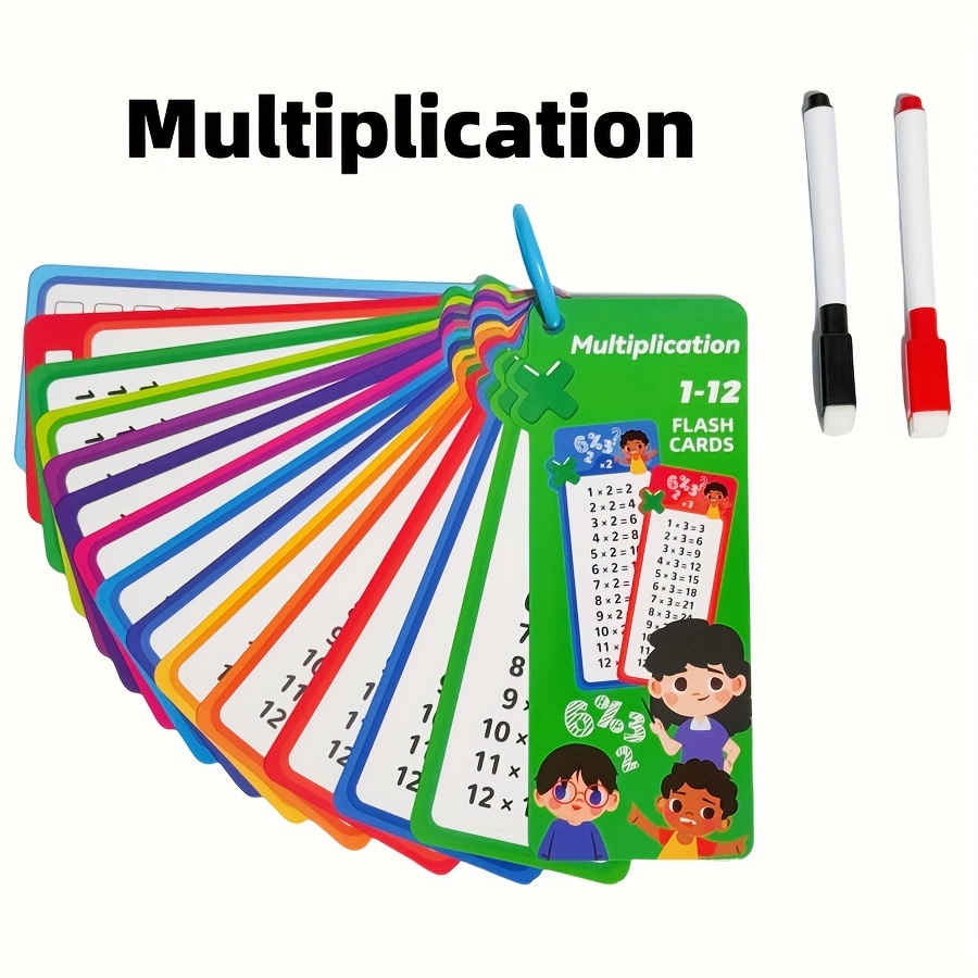 Image of Math Cards, Addition Subtraction Multiplication Division Fraction Recognition Math Memory Flashcards, Learning Toys