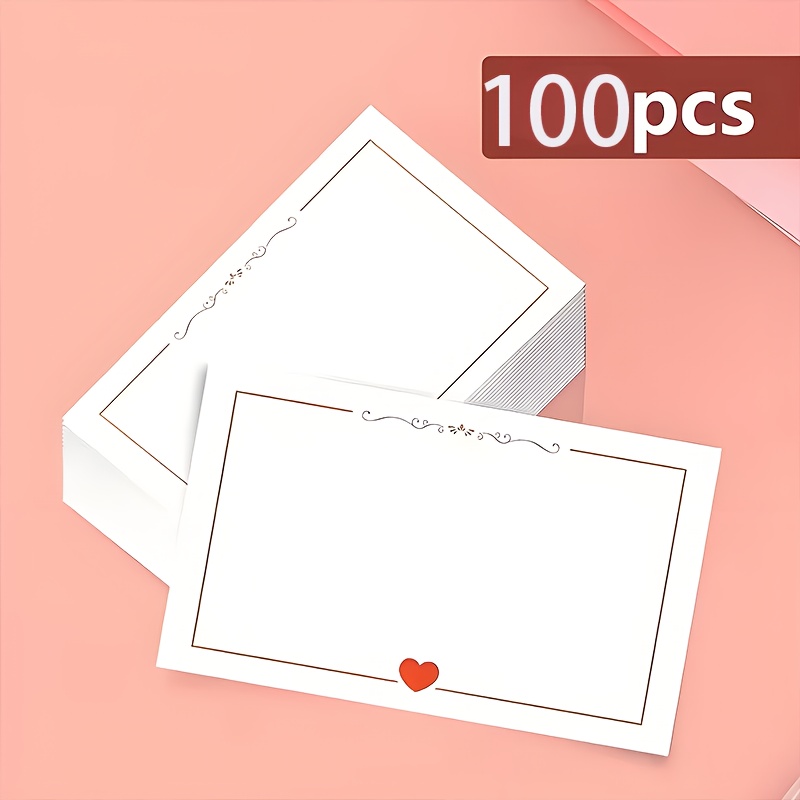 TEMU Minimalist Blank Cards: Pocket Cards For Weddings, Birthdays, Anniversaries, Holidays, Gift Tags, Note Cards, Message Cards, Wallet Cards,