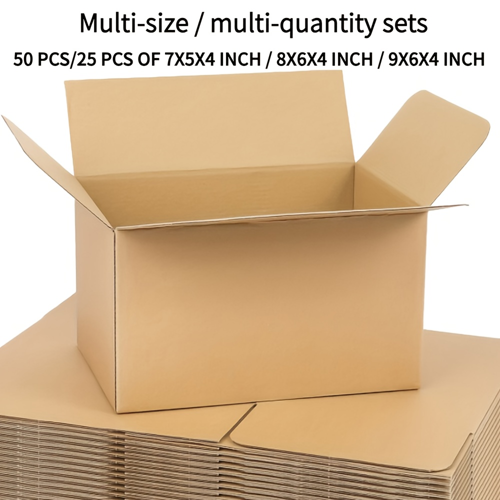 USA Made Cardboard Boxes 50 Pcs 8x5x4 Corrugated Cardboard - Mailing ...