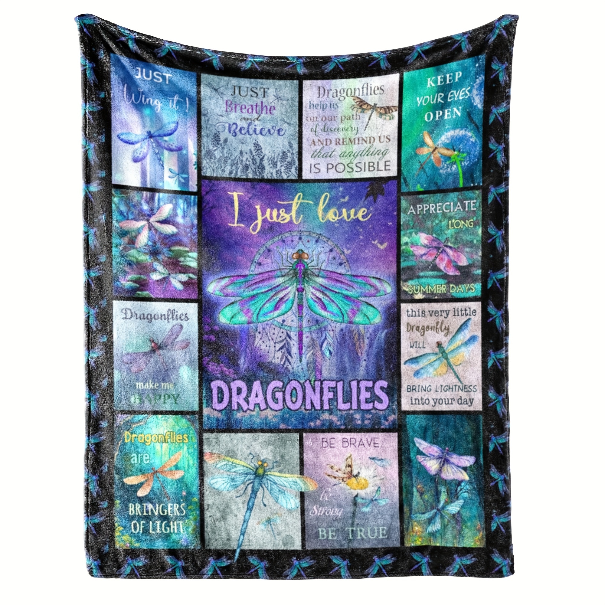 

Dragonfly Gifts For Women, Dragonfly Gifts Throw Blanket 60"x50", Dragonfly Gift, Dragonflies Gifts For Women, Dragonfly Decor, Gifts, Drangon Fly Blankets Birthday Gifts, Soft Flannel Blanket