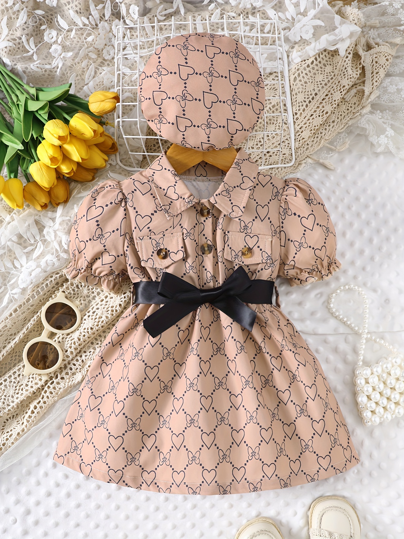 outfit adorable girls casual dress ruffle Temu Greece