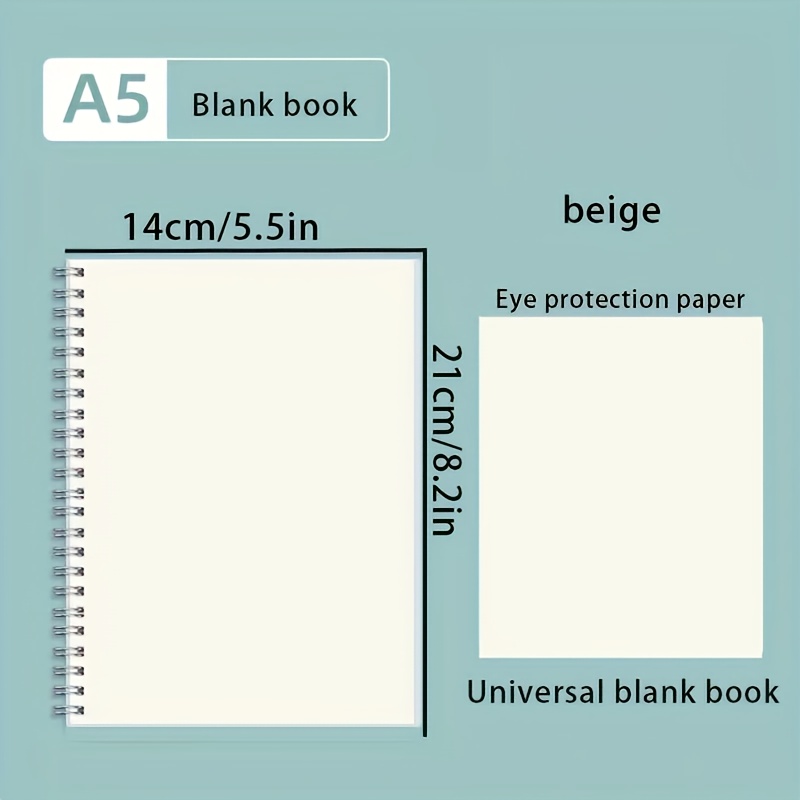 TEMU A5 Notebook, College Entrance Examination Notebook, Grid Coil Notebook, Diary, Blank Notebook, Grid Notebook, Minimalist Small Notebook