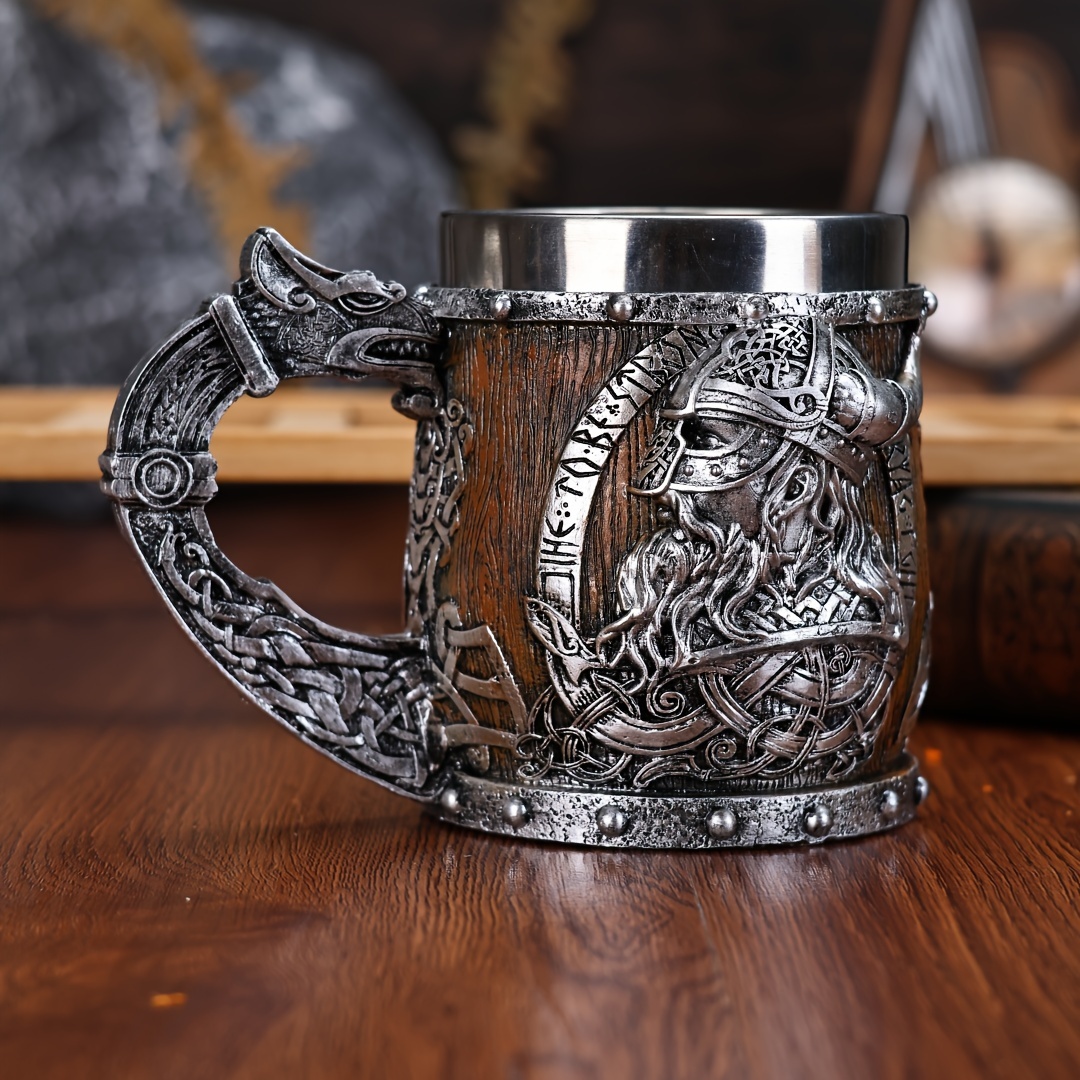 a norse mythology viking pirate mark coffee cup stainless steel viking beer cup 3d viking themed   cup christmas gift details 1