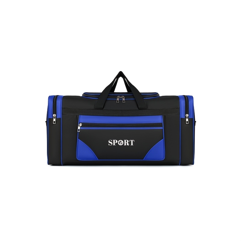 Image of Men's Large Handbag, Tote Bag 1pc Nylon Cloth Unisex Hand Travel Bag Multifunctional Outing Travel Luggage Bag Working Moving Single Shoulder Crossbody Storage Large Bag