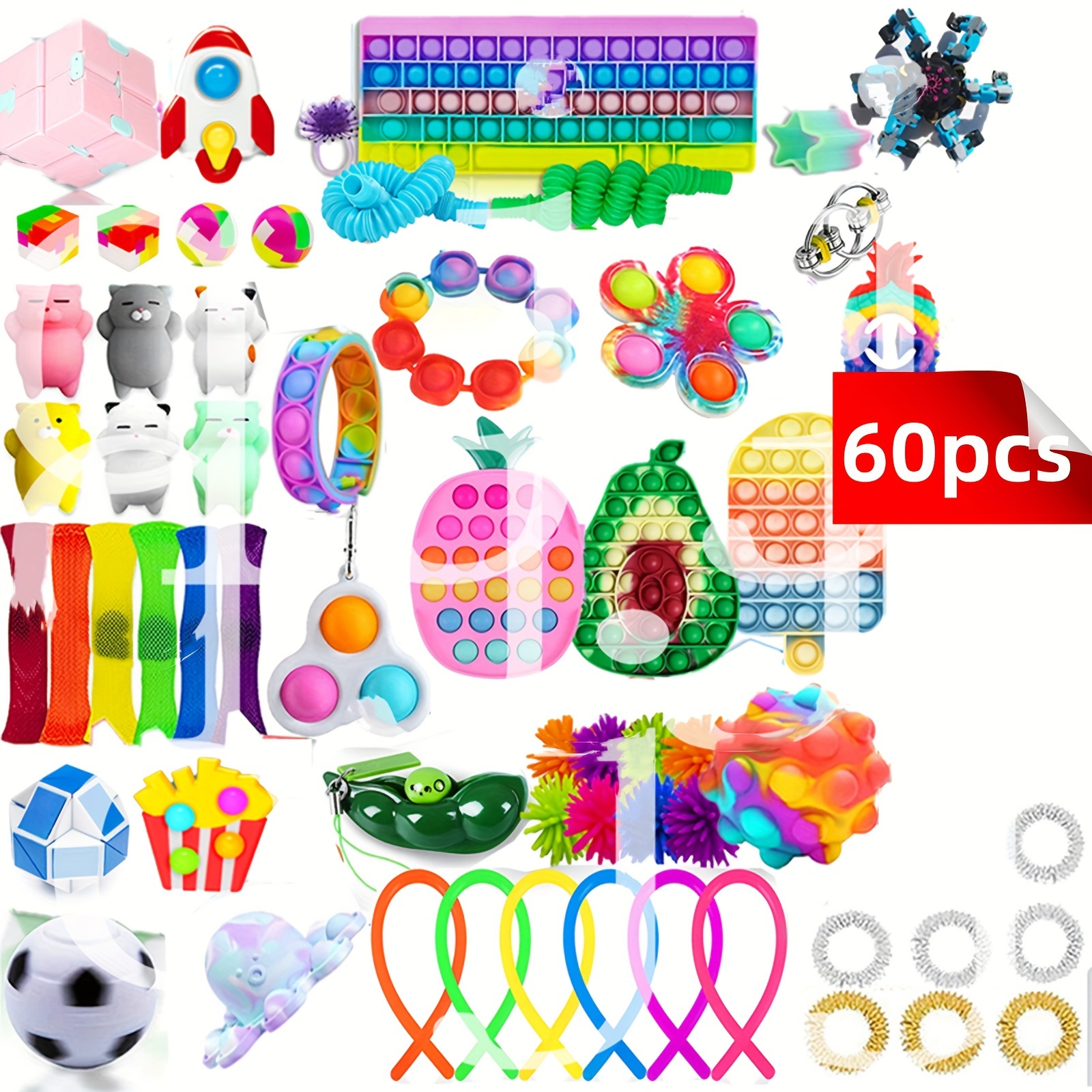 3-100pcs Random Fidget Toys Mystery Gifts Pack Kids Party Christmas