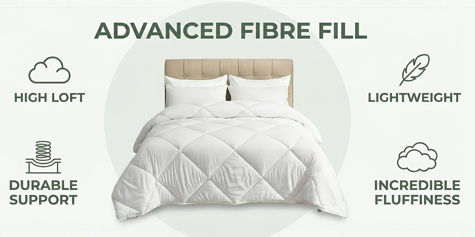 TOG 4.5 | 10.5 | 15 - Ultra Soft Diamond Grid Quilted Comforter - Breathable, Warm for All Seasons | Hotel-Style Design | Multiple Sizes Available (Single, Double, King, Super King) Vacuum Packaging