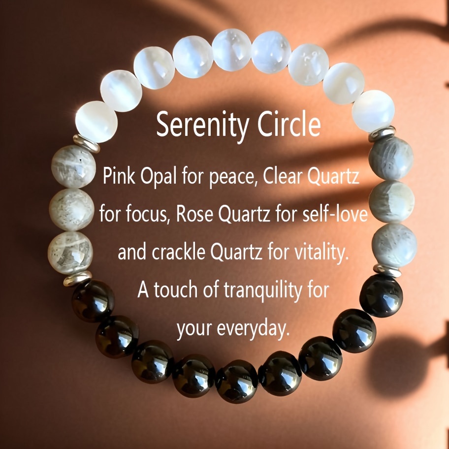 

Ring Of Tranquility - Bringing Peace, Focus, Love, Vitality, Gemstone Bracelet Brings A Touch Of Tranquility To Your Daily Life.