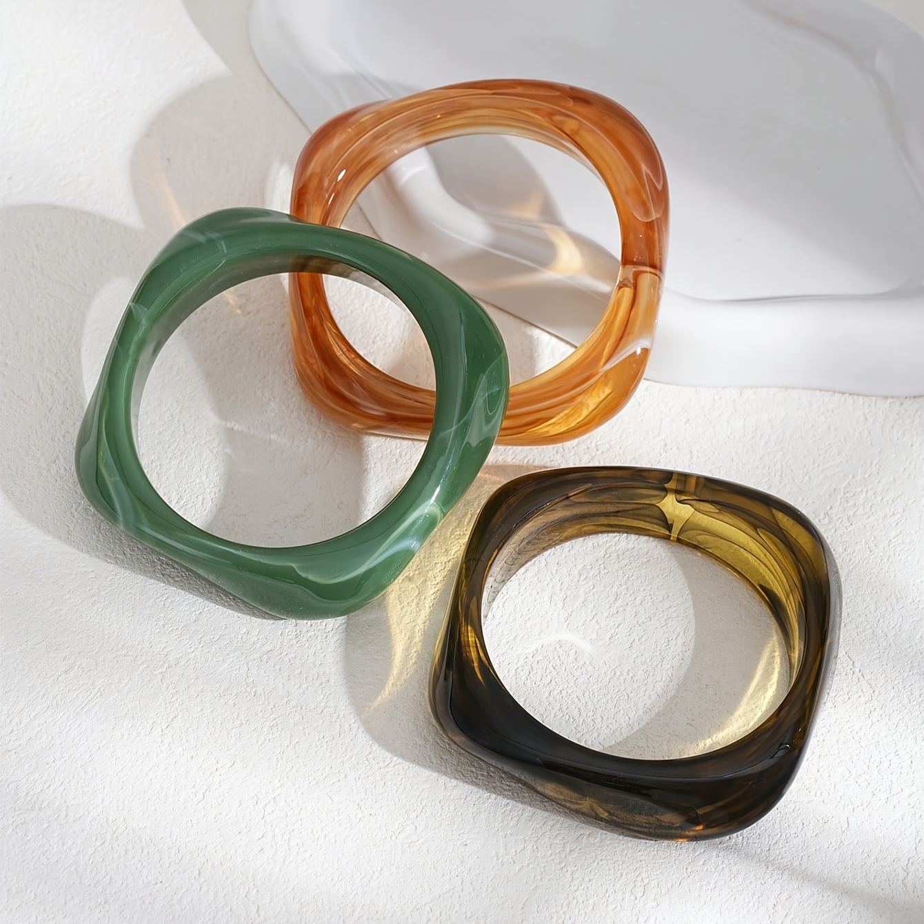 3pcs Multi-layered Stackable Bracelets Set