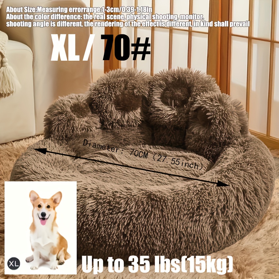 TEMU Cute Pet Beds Suitable For , Comfortable For Dogs And Cats, Ideal For Indoor Use, And Perfect As A Christmas Gift For Pets Of All Sizes