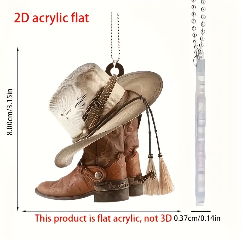 

Cowboy Cowgirl Car Pendant Car Rearview Mirror Accessories Package Hanging Decoration