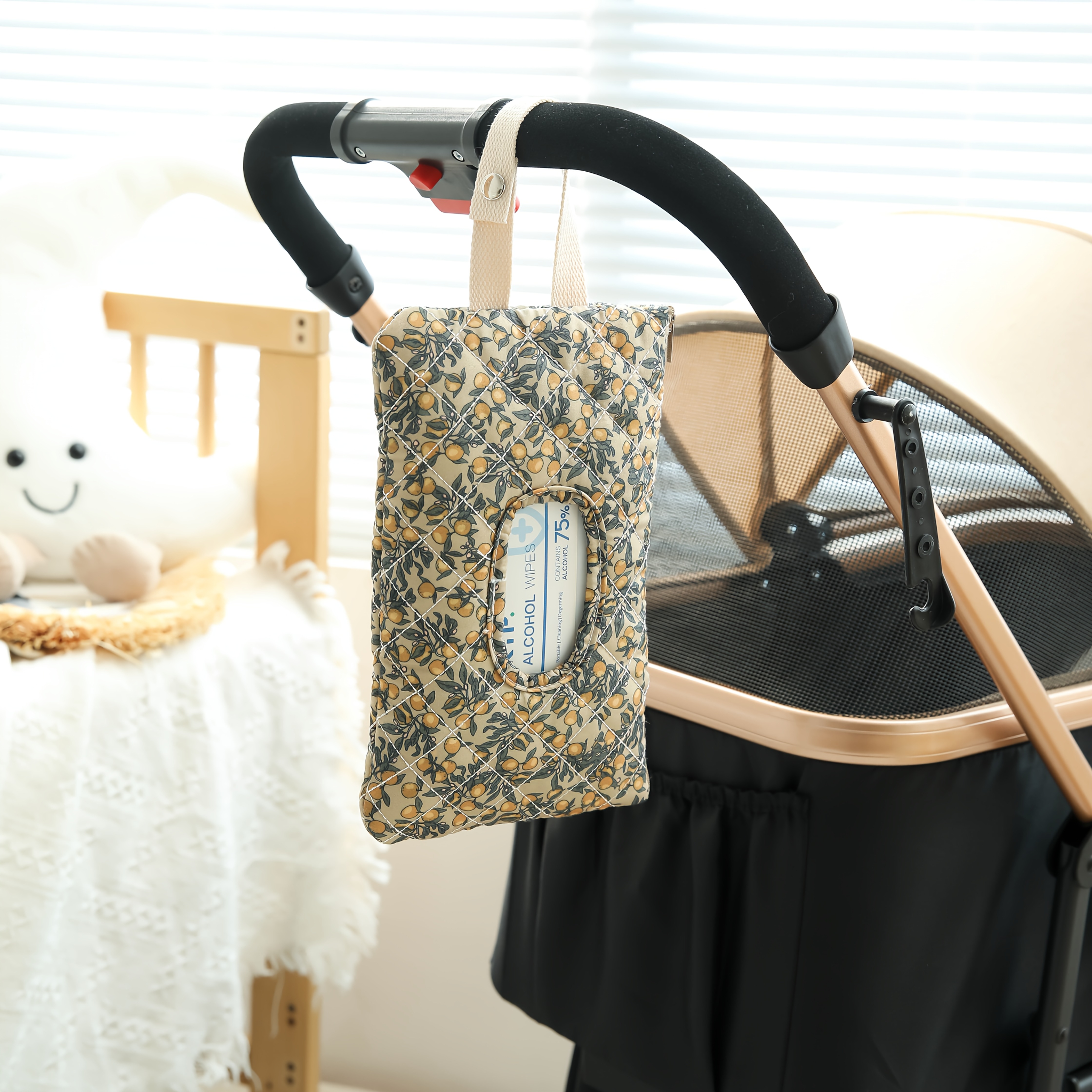 E-shop Leichte Wickeltasche für , Gesteppte Wickeltasche, Feuchttücher-Organizer, Kinderwagen-Hängetasche für Mama-Ausflüge