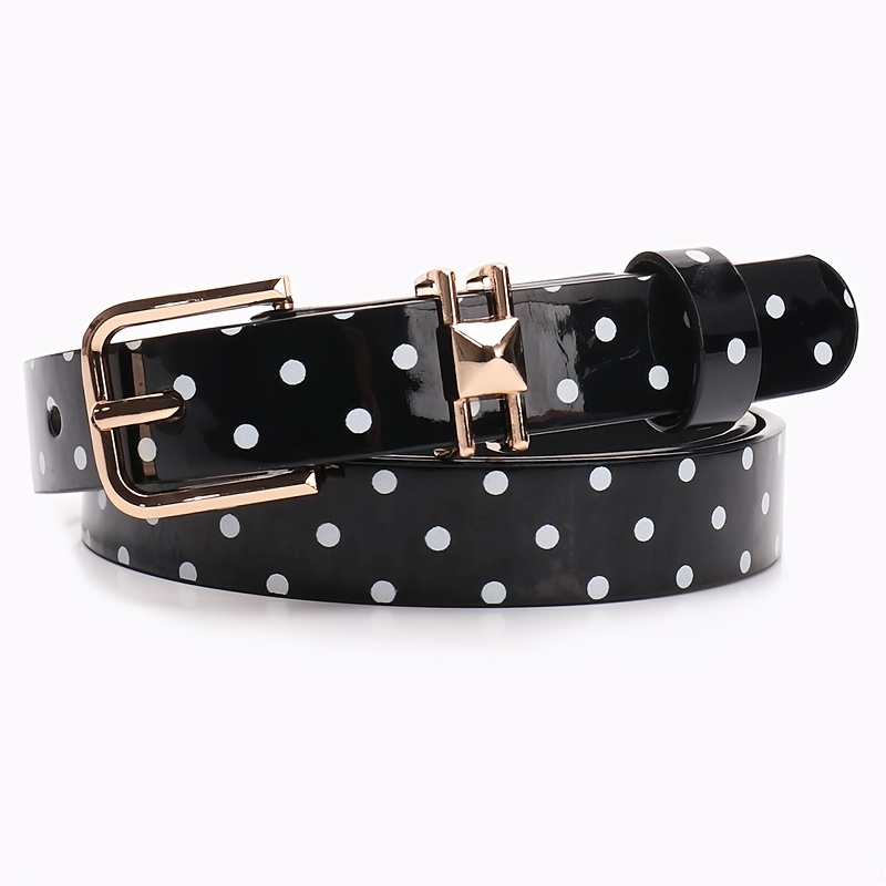TEMU 1pc Women's Belt, Fashionable Polka Dot Sweet Vintage Belt For Daily Wear With Skirts, Casual Jeans, Waist Cinching Decorative Belt