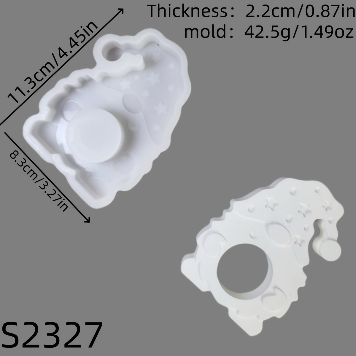 Image of Resin Silicone Mold Christmas Dwarf 3d Decorative Silicone Mold Candle Silicone Mold Gypsum Decorative Silicone Mold Home Decoration Epoxy Resin Mold 42.5 S2327