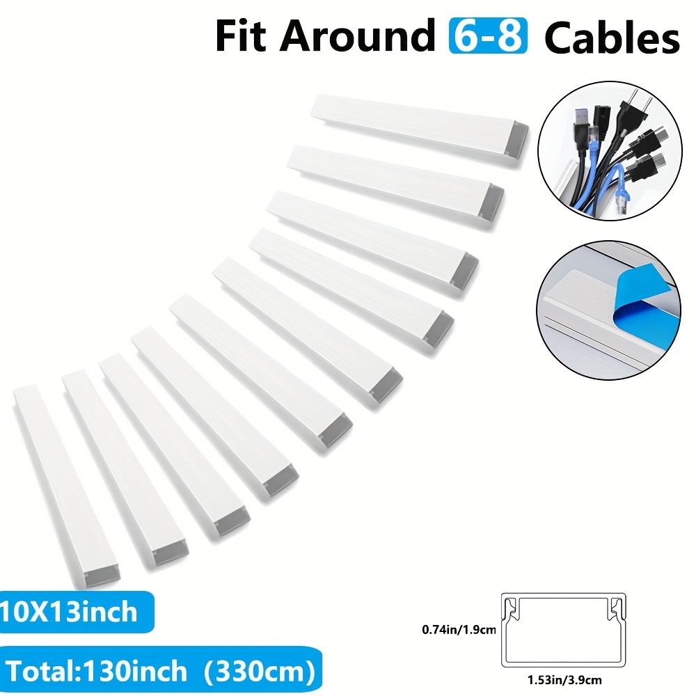 E-shop Extra Großes TV mit Kabelversteck - Versteckt bis zu 6-8 Kabel, für Kabelabdeckungen für Wandmontage TV Kabelversteck Wandset | Kabelverstecke