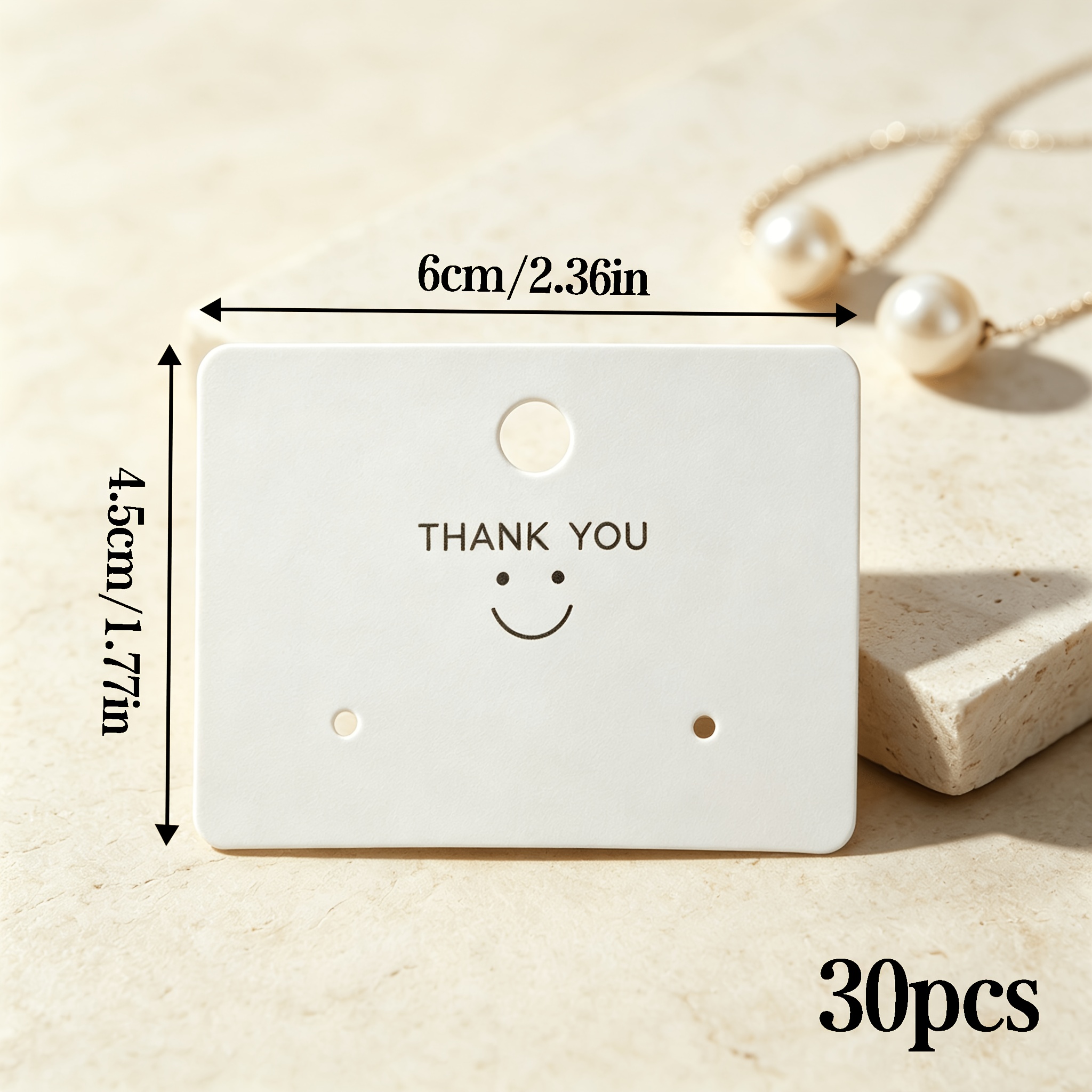 TEMU Lot de 30 cartes de présentation personnalisées pour clous d'oreilles, emballage DIY, une paire de cartes pour clous d'oreilles, présentoir de