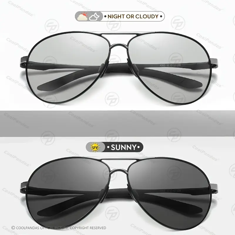 Occhiali Da Sole Da Uomo Con Lenti In Nero Specchiato - Foto 4