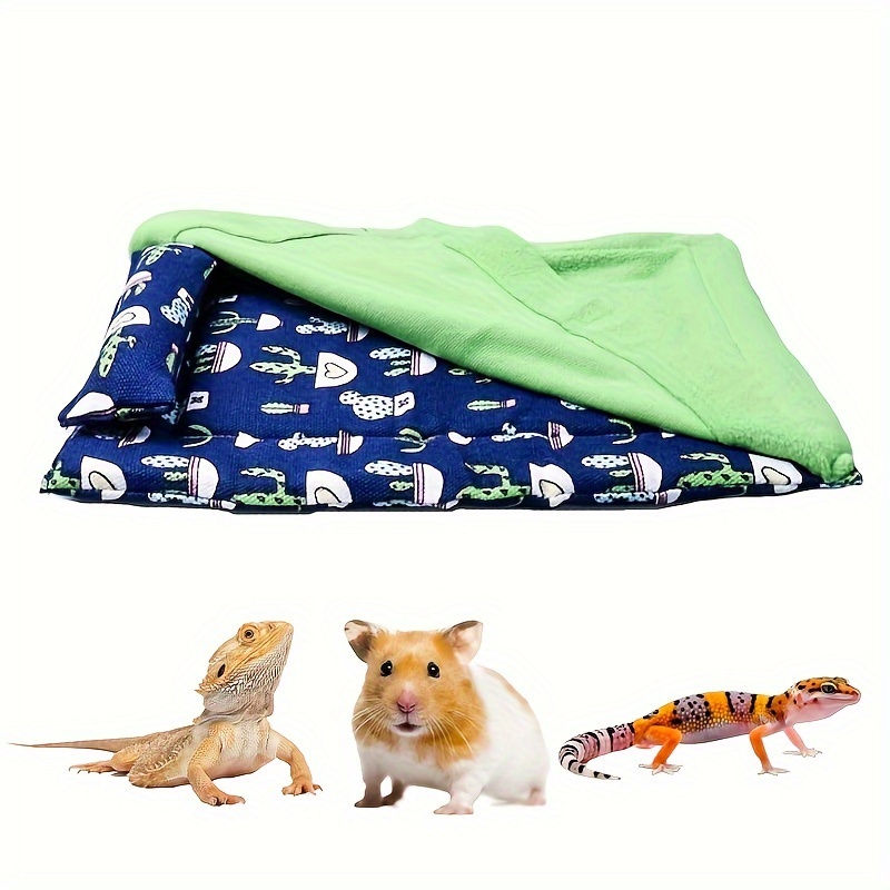 Sleeping Bag Set for Reptiles, Including a Pillow And Blanket, Designed for Bearded Dragons And Suitable for Guinea Pigs, Rats, And Hamsters - Image 11