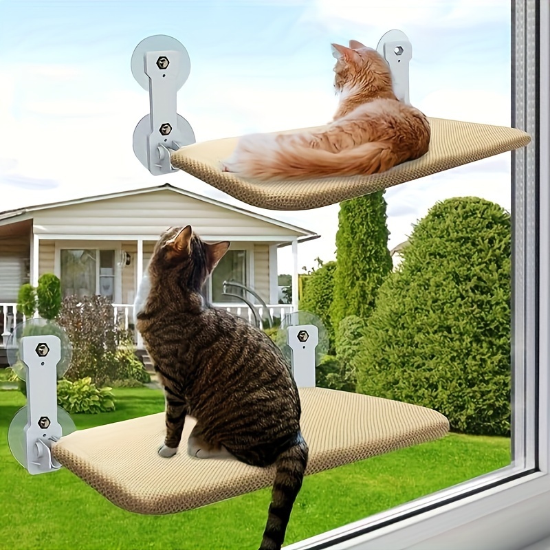 

1pc Foldable Window Cat Hammock, Suction Cup Wall-mounted Cat Window Perch Shelves, Cat Swing Cat Nest For Indoor Cats Kittens