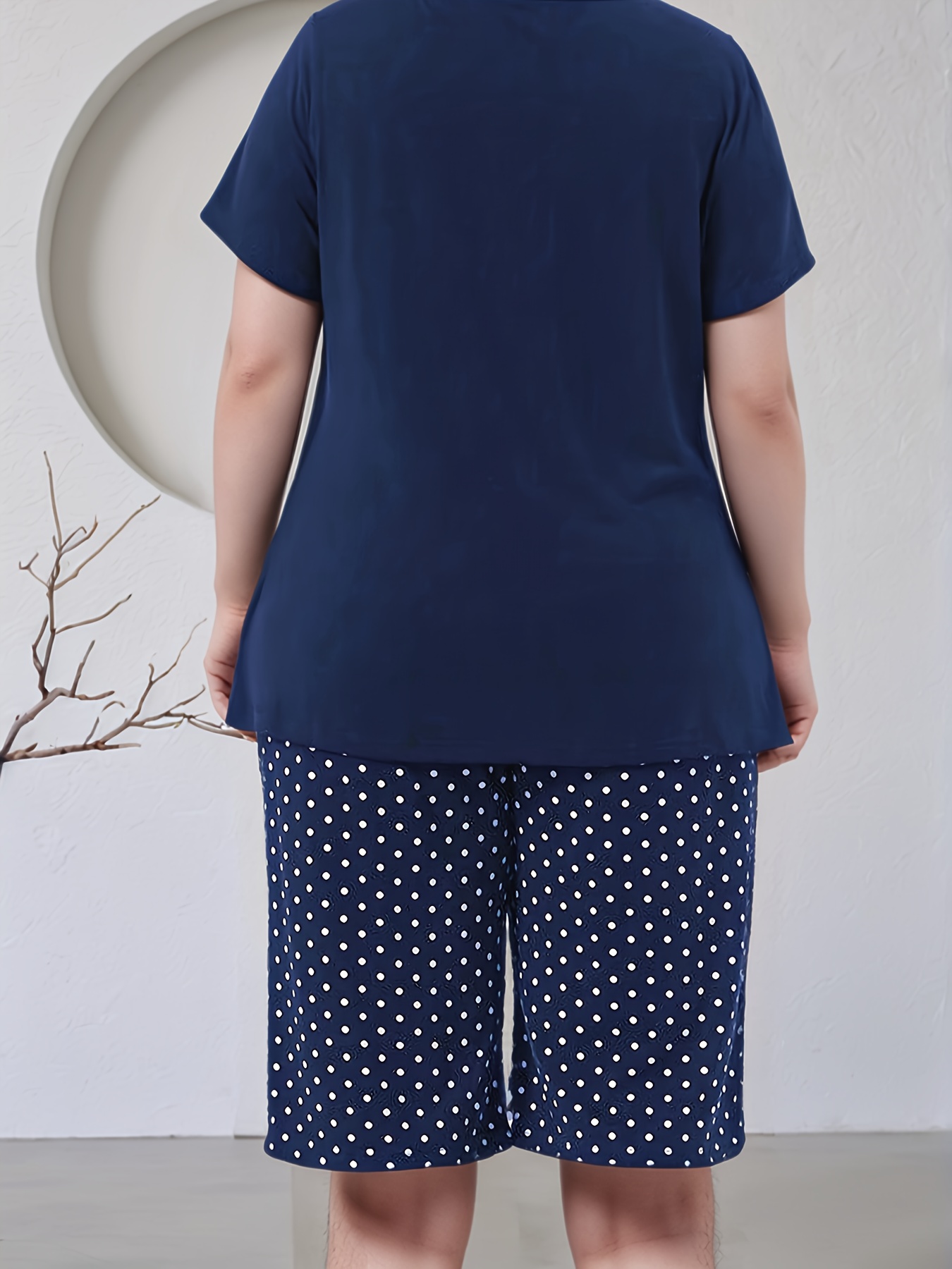 women's plus size summer casual pajama set cat Temu Oman