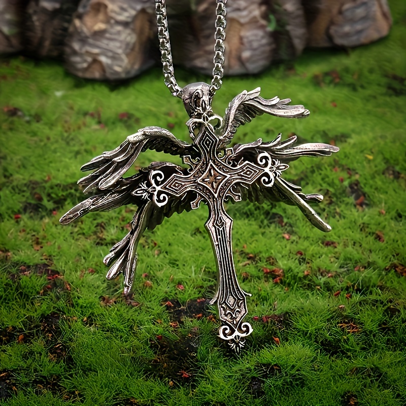 Vintage Steampunk Gear Cross on sale Pendant Necklace Jewelry Decoration Gift