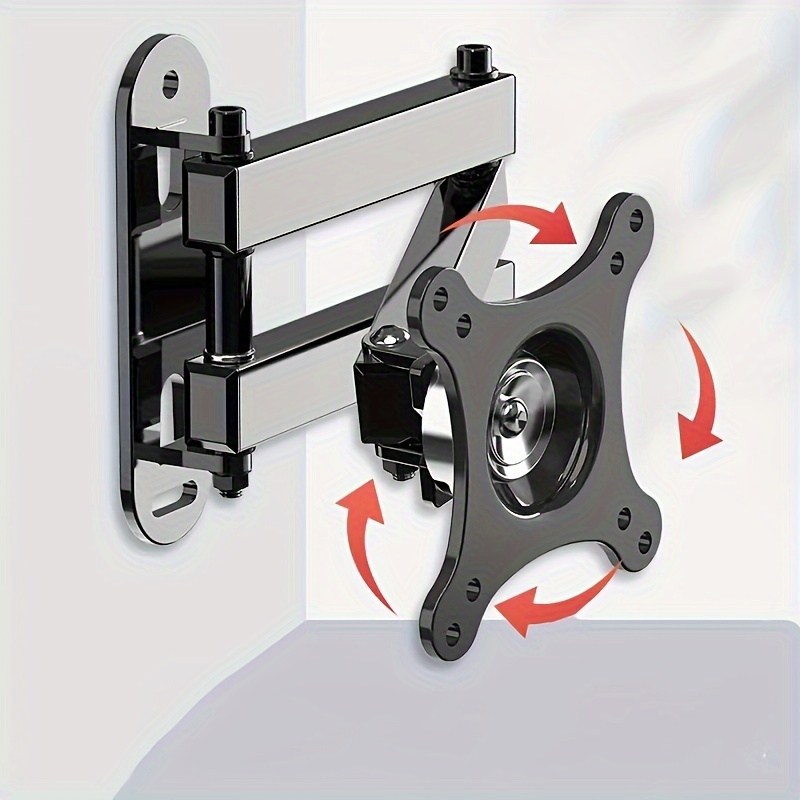 TEMU 14-27인치 LED, LCD 플랫 스크린 TV 모니터용 풀 모션 모니터 벽걸이 TV 브래킷, 회전 및 조절 가능한 암이 있는 TV 마운트, 벽걸이형 TV 스탠드, TV 장착 브래킷, TV 벽걸이, 벽걸이용 TV 스탠드, TV 벽걸이 브래킷