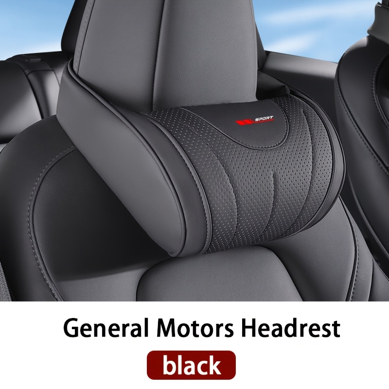 TEMU 1pc Oreiller d'appui-tête de voiture, Appui-tête de voiture ergonomique, Oreiller de soutien de la nuque, Matériau en similicuir , Appui-tête