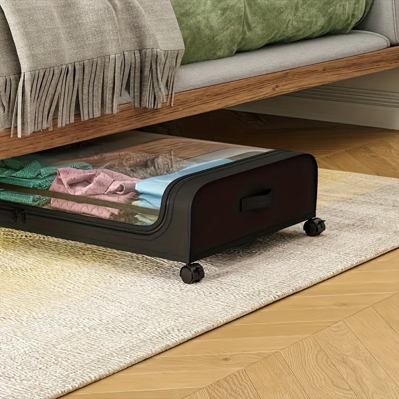 

1pc Bed Organizer Metal Underbed And Lid Metal Underbed Containers Bed For Clothes, Bedding, , Blankets, Books,