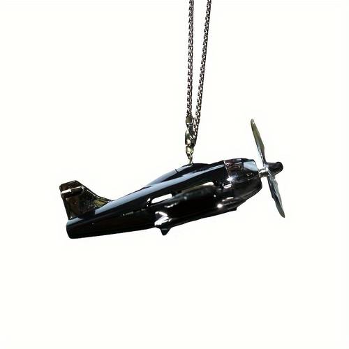 creative and cute sun powered airplane car rearview pendant suitable for men and women with a rotating design