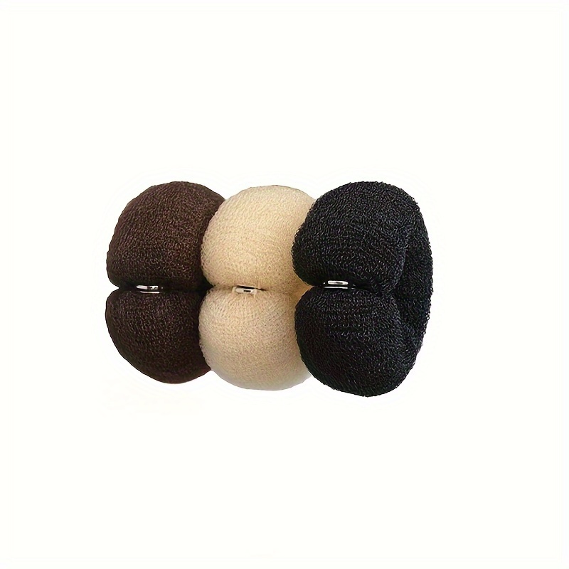 3pcs Donut Lazy Hair Curler Ladies Hair Tie Easy And Convenient Bun Hair Additions